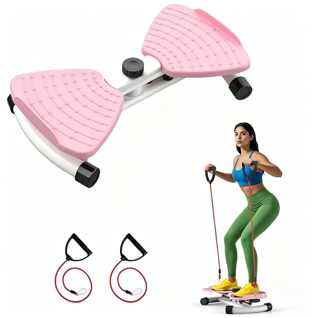 Upgraded Waist Twister Board with Resistance Bands - Core Exercise Tool, Stomach Workout Equipment, Smooth Anti-Skid Indoor Leisure Home Ab Training Fitness Gear