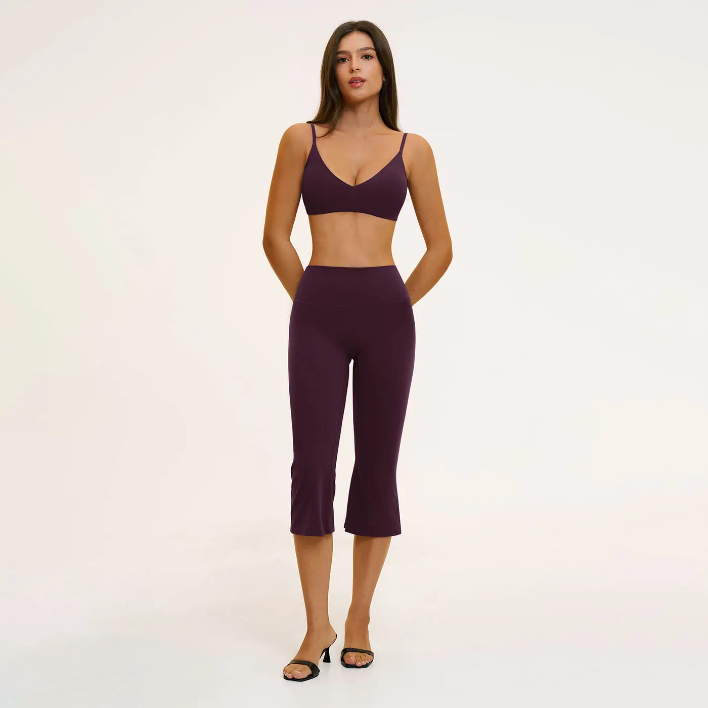Tenwolf Women’S Casual Sports Yoga Set — Shock-Absorbing, Beautiful Back Design, Butt-Lifting High Waist, Running Two-Piece for Outdoor Fitness