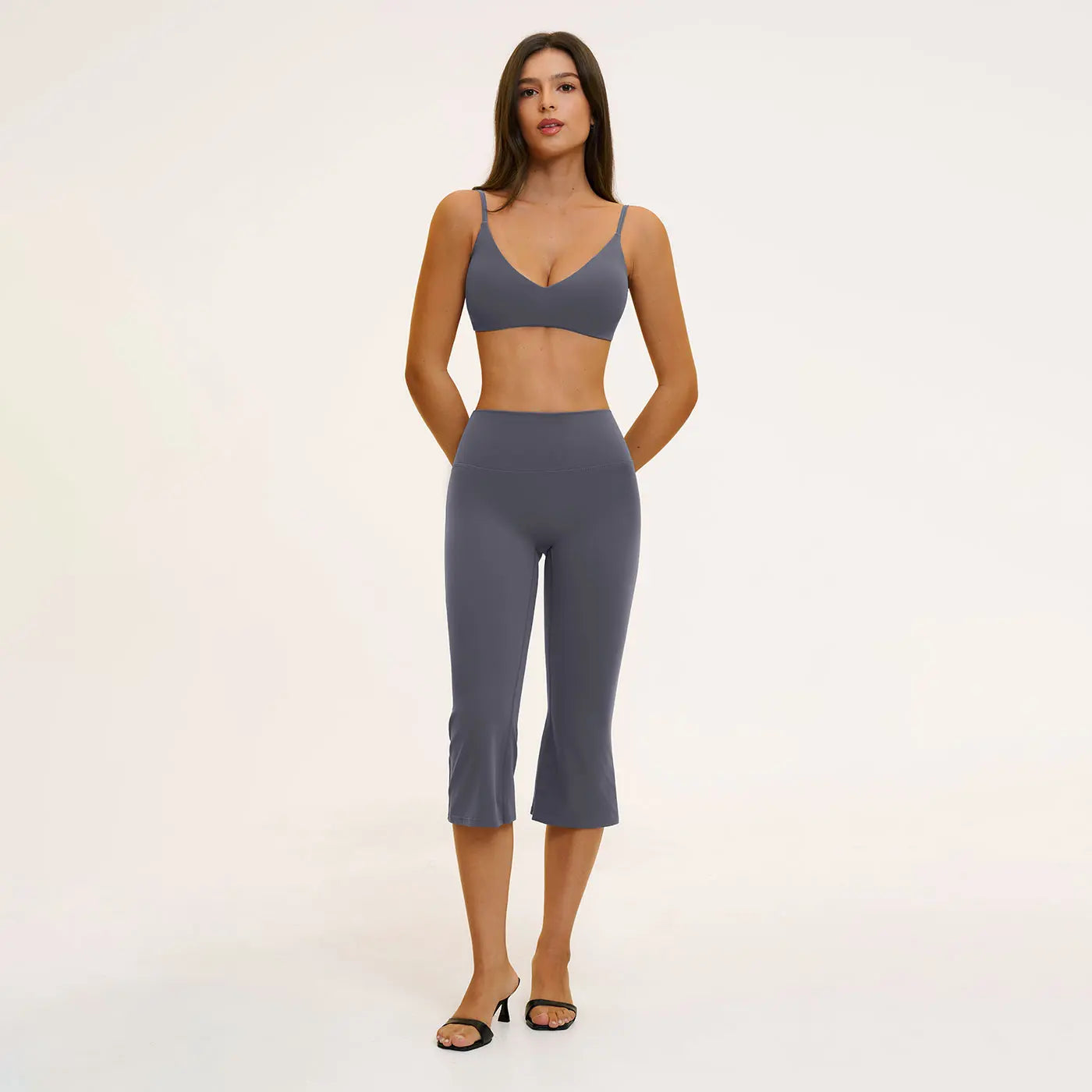Tenwolf Women’S Casual Sports Yoga Set — Shock-Absorbing, Beautiful Back Design, Butt-Lifting High Waist, Running Two-Piece for Outdoor Fitness