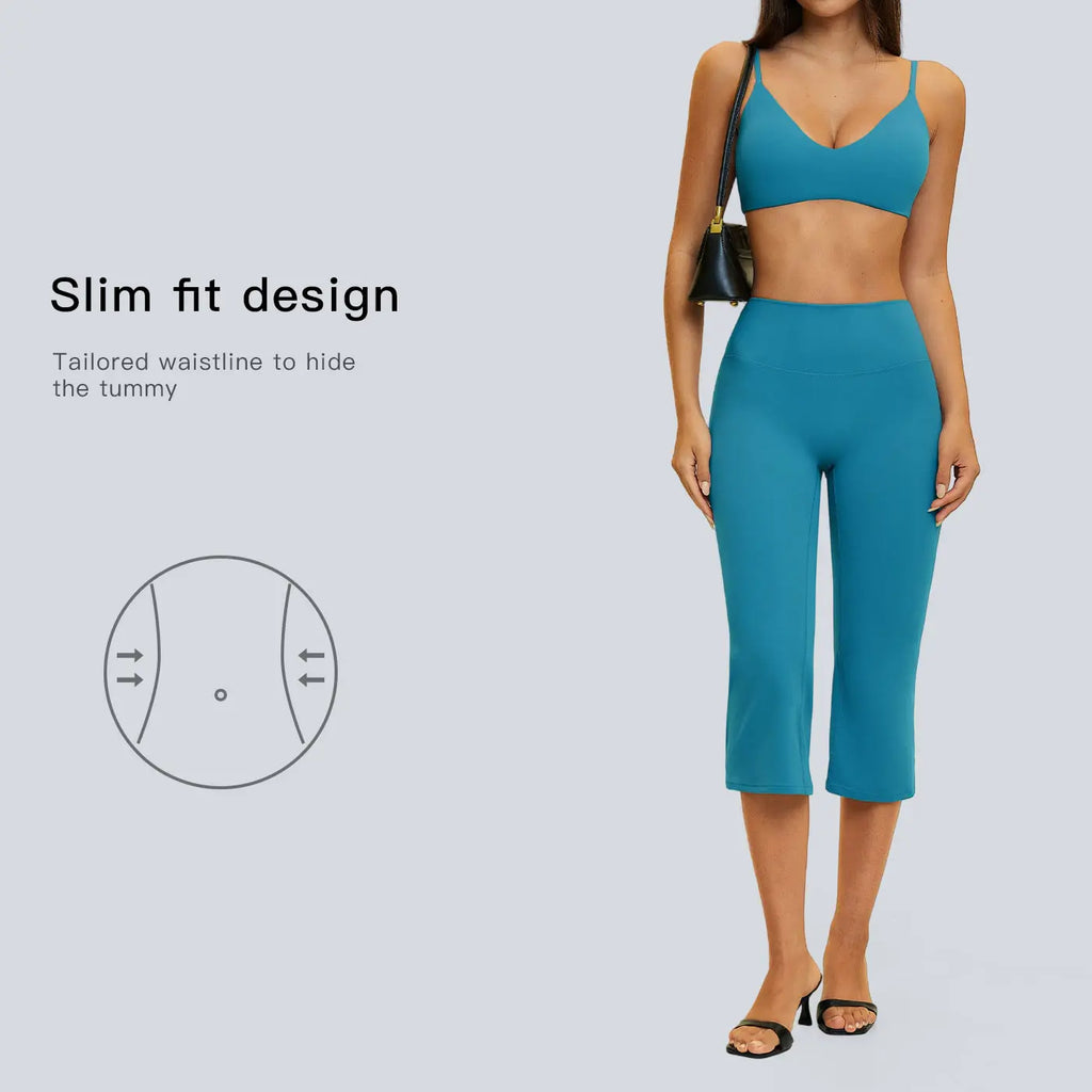 Tenwolf Women’S Casual Sports Yoga Set — Shock-Absorbing, Beautiful Back Design, Butt-Lifting High Waist, Running Two-Piece for Outdoor Fitness
