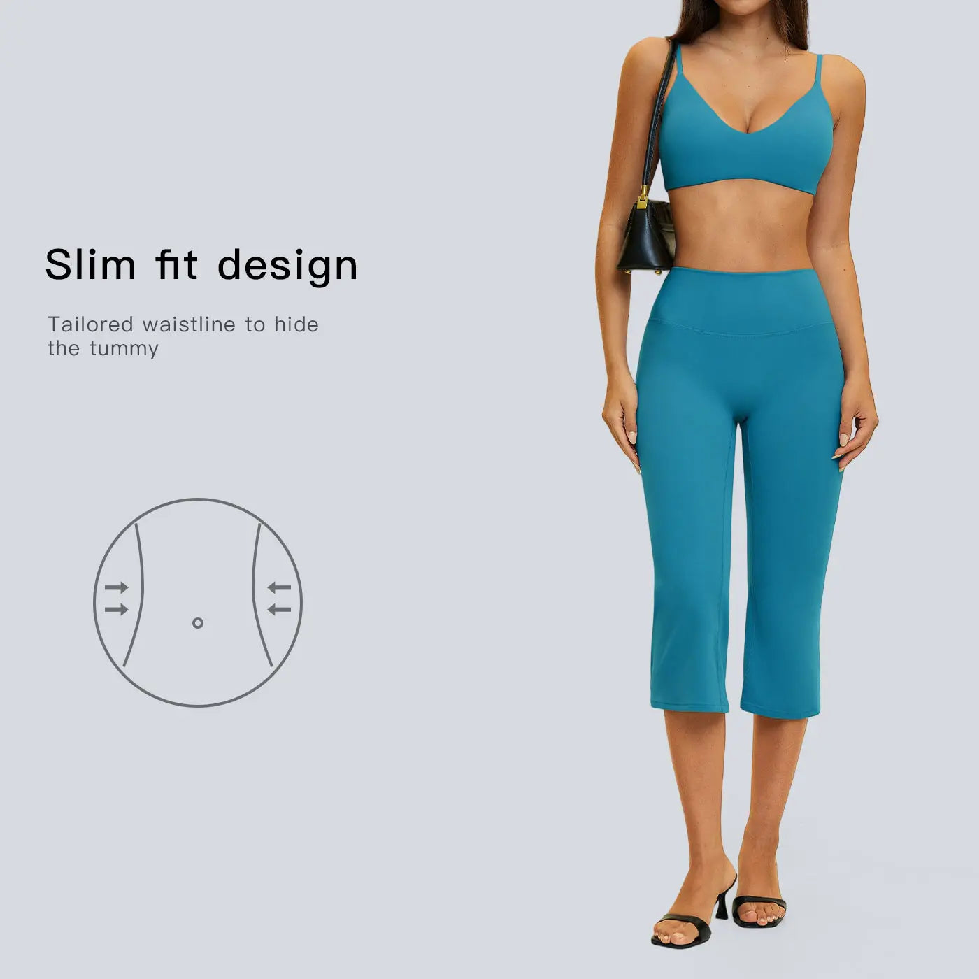 Tenwolf Women’S Casual Sports Yoga Set — Shock-Absorbing, Beautiful Back Design, Butt-Lifting High Waist, Running Two-Piece for Outdoor Fitness