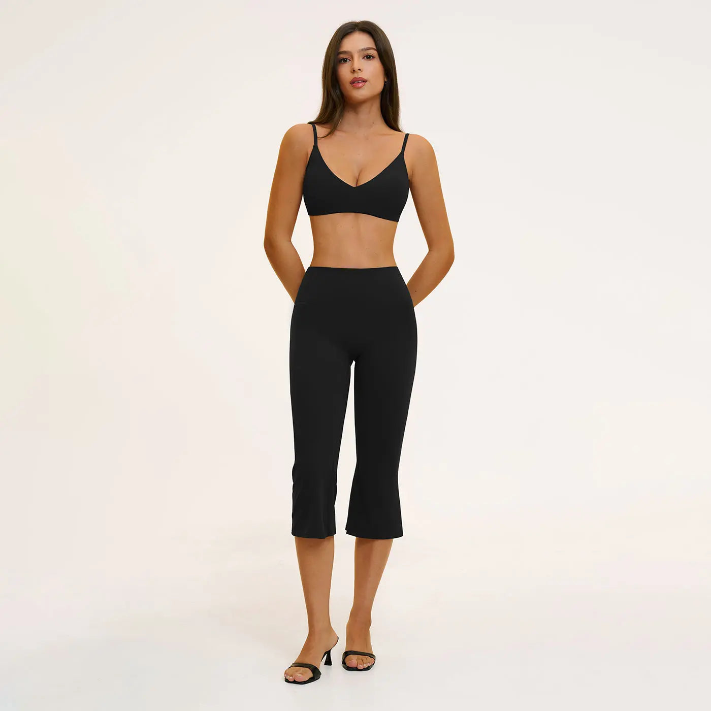 Tenwolf Women’S Casual Sports Yoga Set — Shock-Absorbing, Beautiful Back Design, Butt-Lifting High Waist, Running Two-Piece for Outdoor Fitness