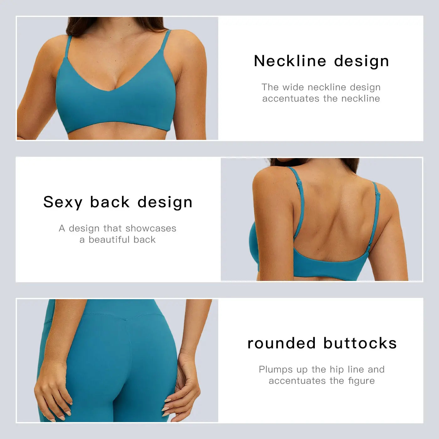Tenwolf Women’S Casual Sports Yoga Set — Shock-Absorbing, Beautiful Back Design, Butt-Lifting High Waist, Running Two-Piece for Outdoor Fitness