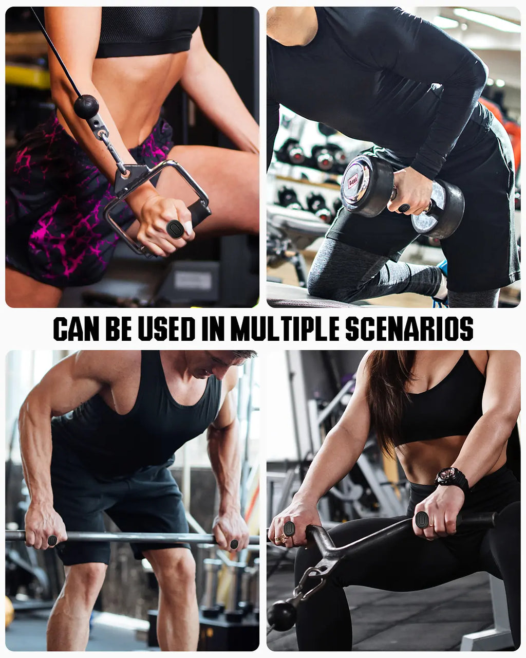 Weight Lifting Grips for Women & Men, Anti-Slip Rubber Gym Gloves for Palm Protection, Suitable for Dumbbell、Pull-Up、Deadlift, Home Gym Accessories, Athletic Accessory