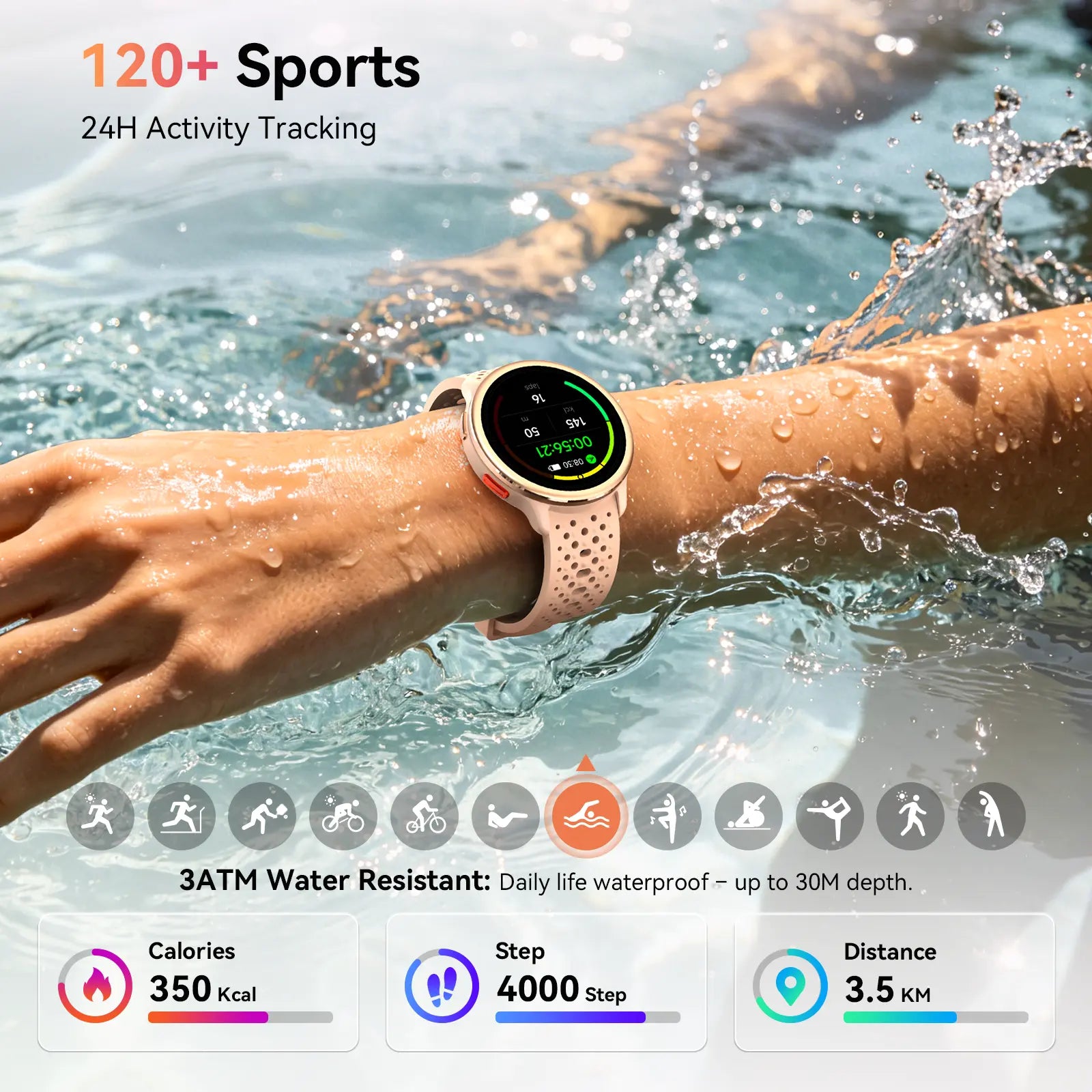 FANY AR-02 Calling Smart Watch - 1.27In AMOLED Full Touch Screen, IP68 Waterproof, Bluetooth Music Player, Heart Rate/Sleep Monitor, Electronic Sport Watch for Iphone Samsung Android Phones (2026 Release), Fitness Tracker Smartwatch, Health Watch, Wearabl