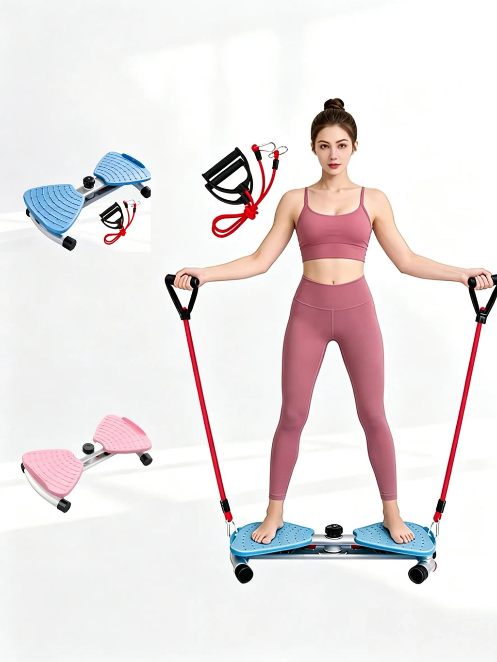 Upgraded Waist Twister Board with Resistance Bands - Core Exercise Tool, Stomach Workout Equipment, Smooth Anti-Skid Indoor Leisure Home Ab Training Fitness Gear