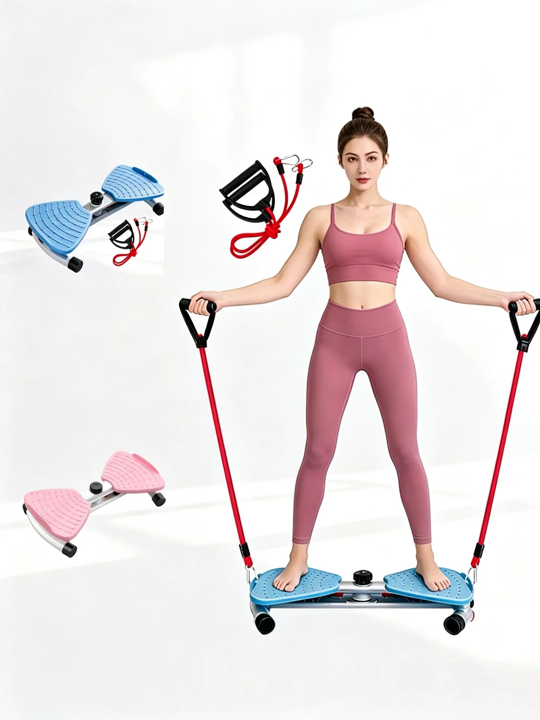 Upgraded Waist Twister Board with Resistance Bands - Core Exercise Tool, Stomach Workout Equipment, Smooth Anti-Skid Indoor Leisure Home Ab Training Fitness Gear