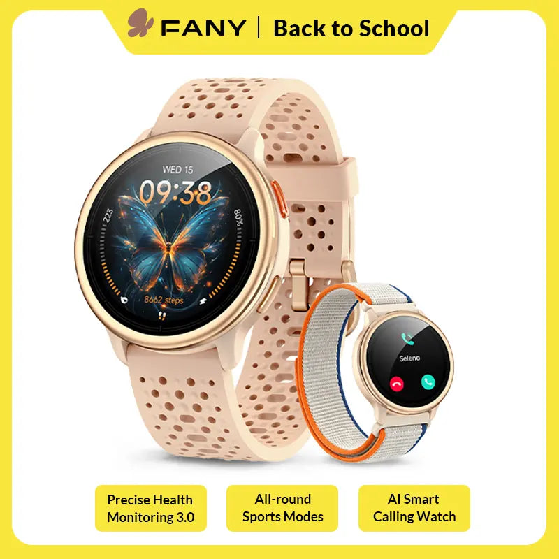 FANY AR-02 Calling Smart Watch - 1.27In AMOLED Full Touch Screen, IP68 Waterproof, Bluetooth Music Player, Heart Rate/Sleep Monitor, Electronic Sport Watch for Iphone Samsung Android Phones (2026 Release), Fitness Tracker Smartwatch, Health Watch, Wearabl