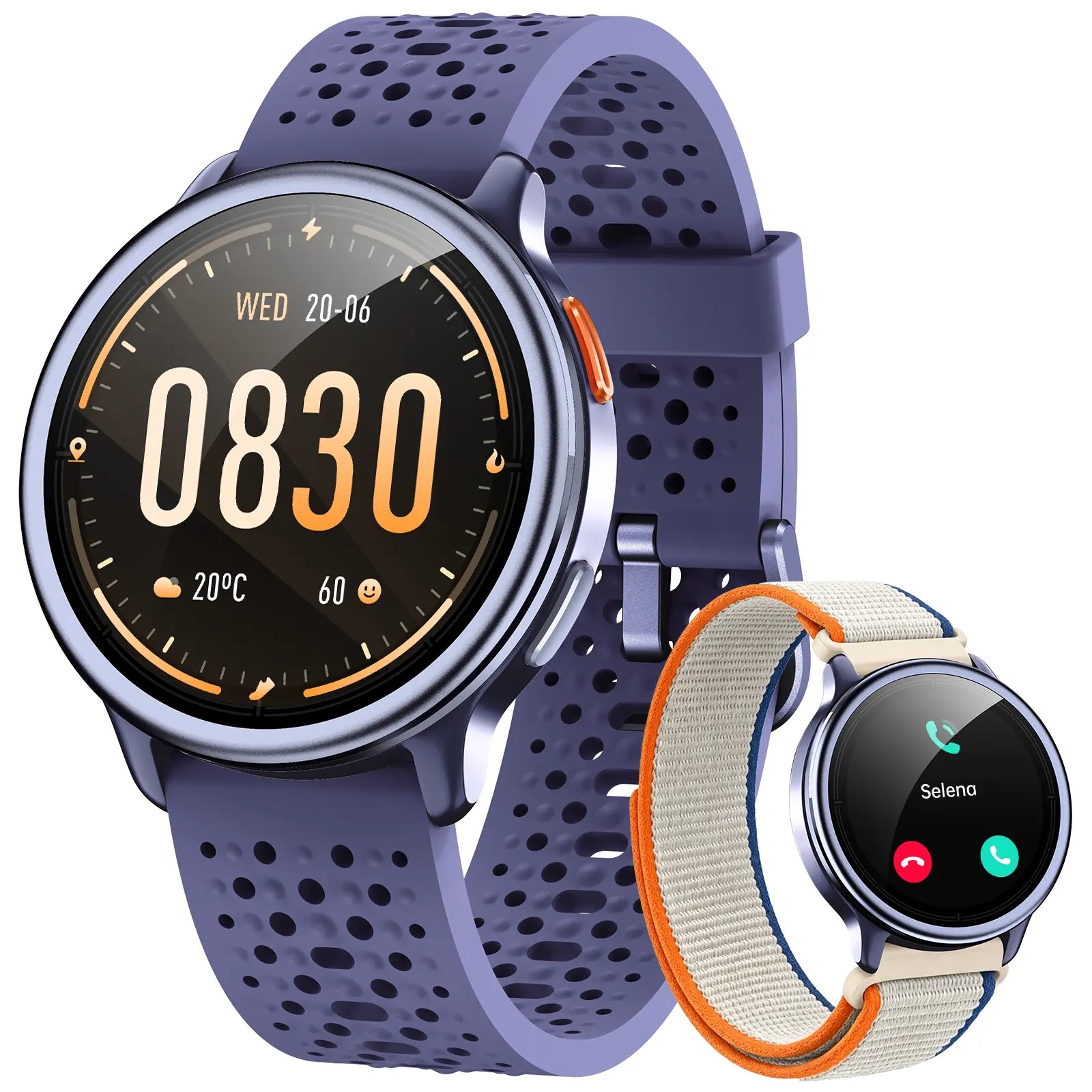 FANY AR-02 Calling Smart Watch - 1.27In AMOLED Full Touch Screen, IP68 Waterproof, Bluetooth Music Player, Heart Rate/Sleep Monitor, Electronic Sport Watch for Iphone Samsung Android Phones (2026 Release), Fitness Tracker Smartwatch, Health Watch, Wearabl