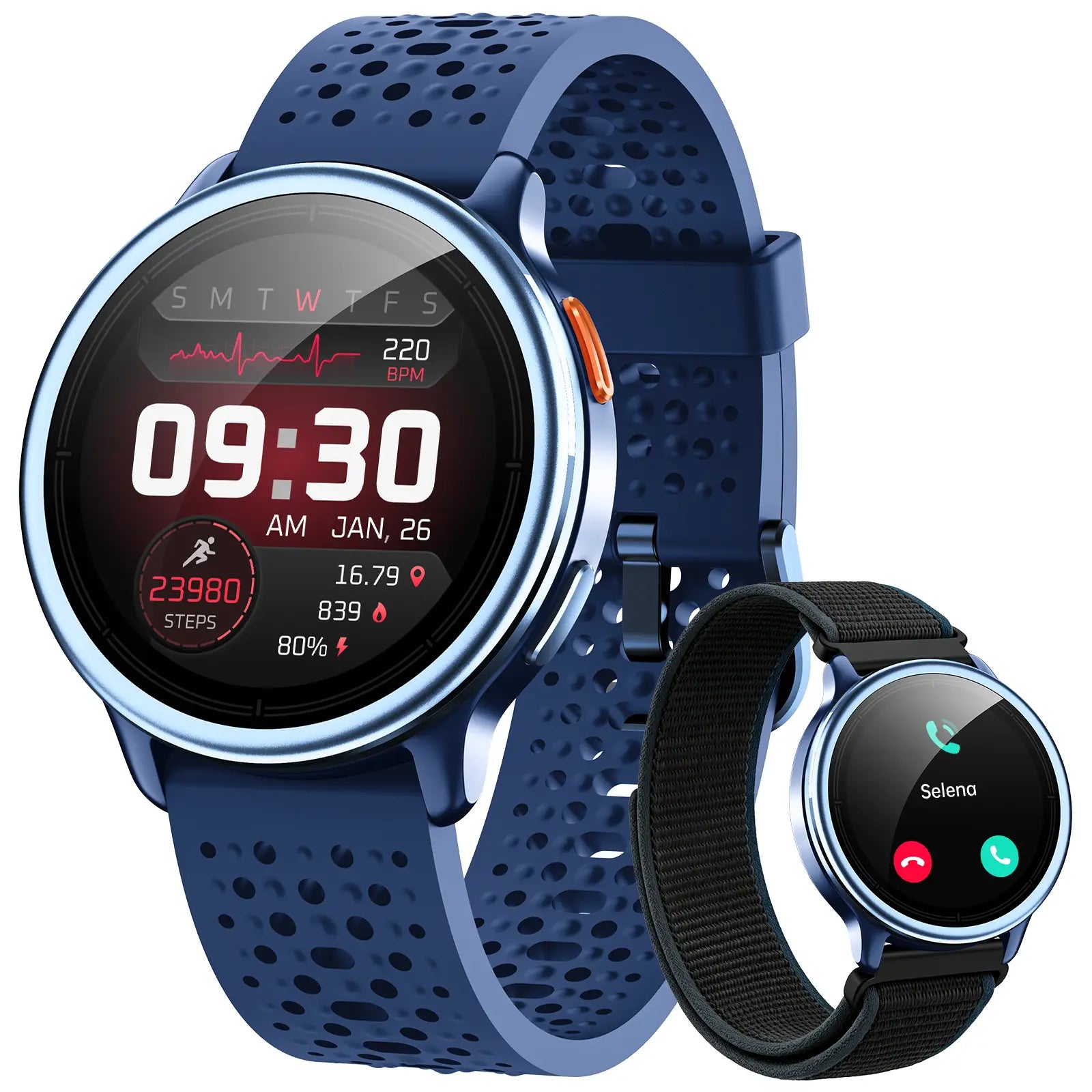 FANY AR-02 Calling Smart Watch - 1.27In AMOLED Full Touch Screen, IP68 Waterproof, Bluetooth Music Player, Heart Rate/Sleep Monitor, Electronic Sport Watch for Iphone Samsung Android Phones (2026 Release), Fitness Tracker Smartwatch, Health Watch, Wearabl