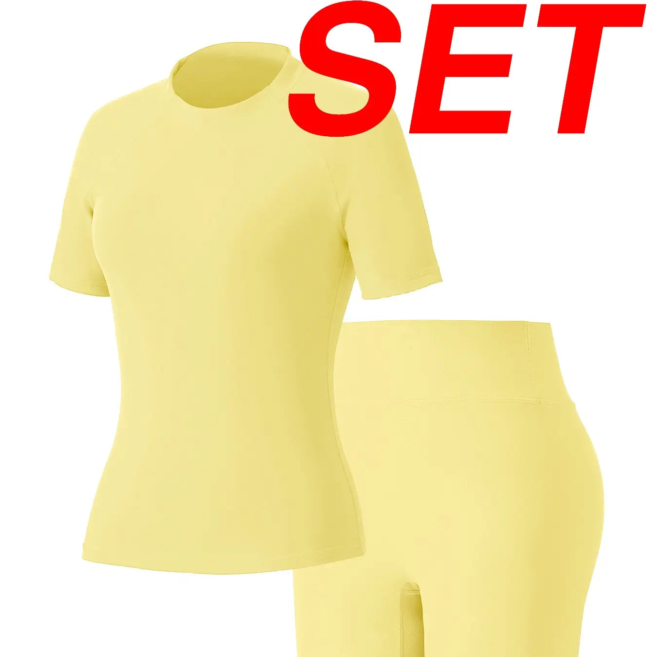 Uncia Active Women Stylish Raglan Short Sleeve Yoga Matching Set, Soft Stretch Crop Top & High Waist Biker Shorts Separates, Multi-Color Moisture Wicking Workout Activewear for Sports Daily Wear Backtoschool,Back to School,Back to School Haul Tiktokshopba