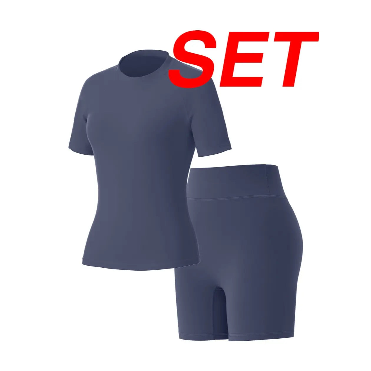 Uncia Active Women Stylish Raglan Short Sleeve Yoga Matching Set, Soft Stretch Crop Top & High Waist Biker Shorts Separates, Multi-Color Moisture Wicking Workout Activewear for Sports Daily Wear Backtoschool,Back to School,Back to School Haul Tiktokshopba