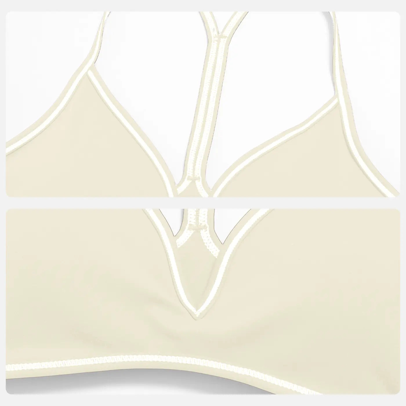 MFVIM Women'S 2-Piece Color-Block Trim Yoga Set - Y-Back Design, High-Waisted Peach-Lift below Knee Shorts, Nude-Feel Female Workout Outfit for All Seasons