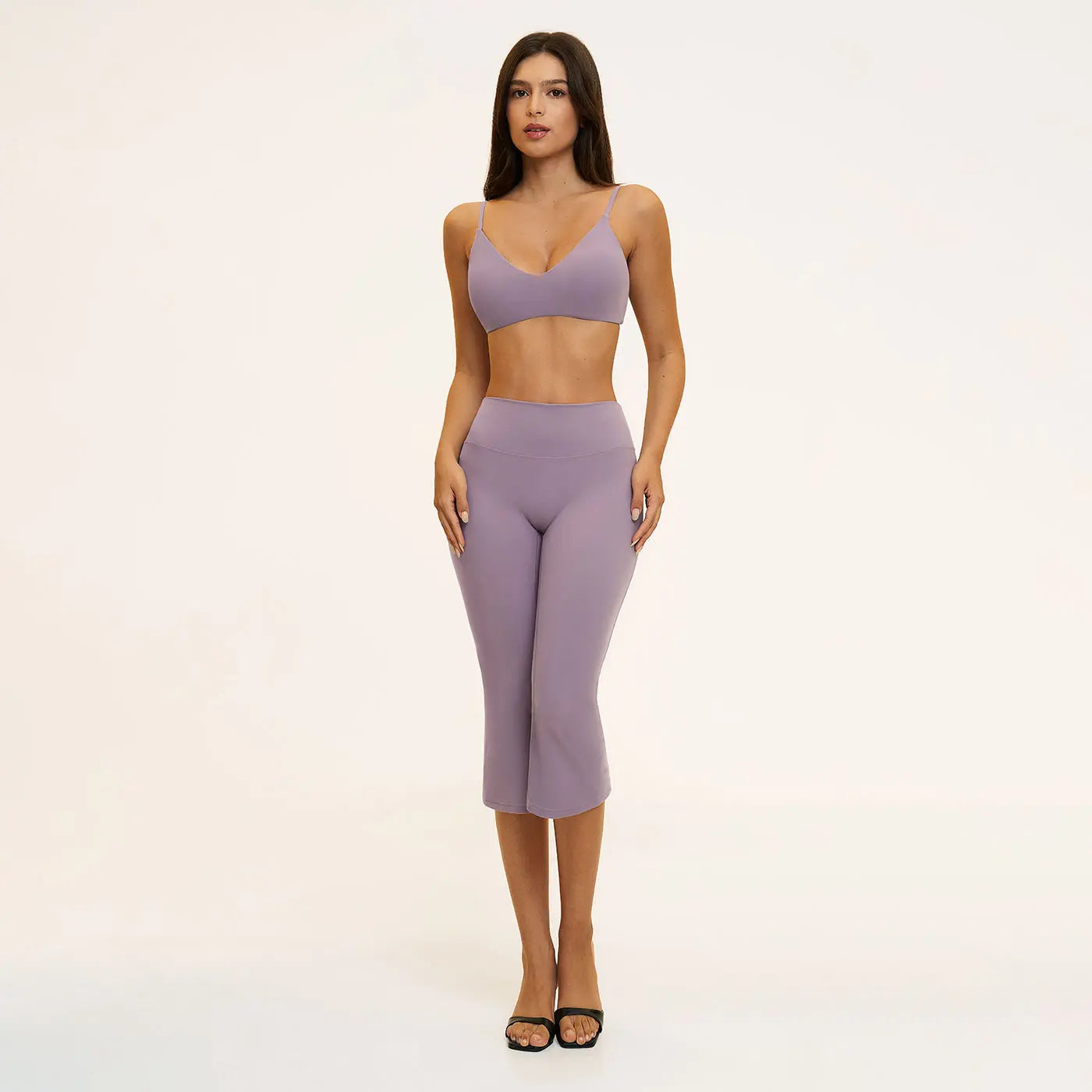 Tenwolf Women’S Casual Sports Yoga Set — Shock-Absorbing, Beautiful Back Design, Butt-Lifting High Waist, Running Two-Piece for Outdoor Fitness