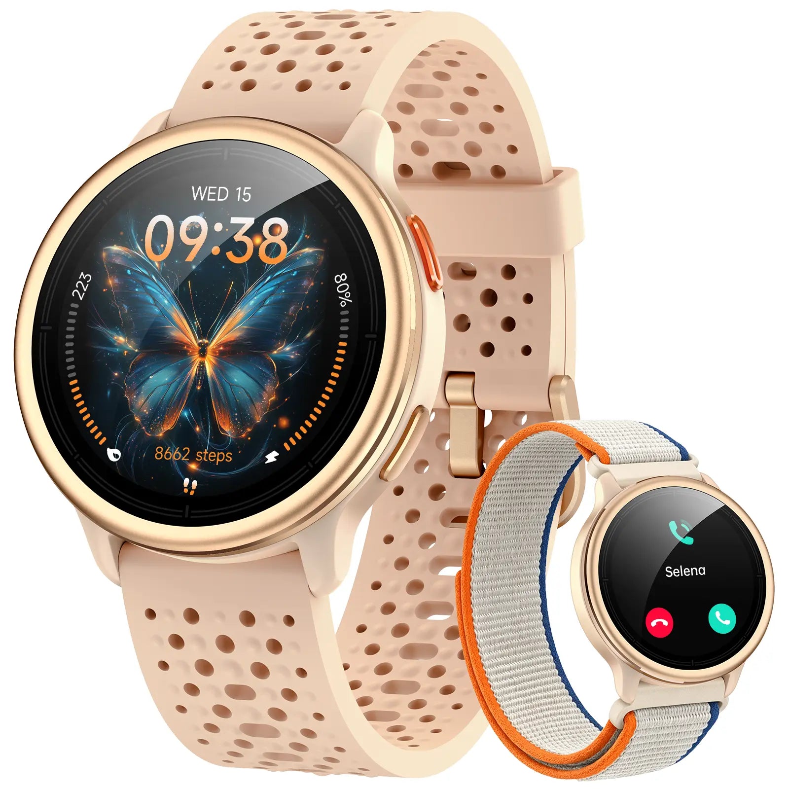 FANY AR-02 Calling Smart Watch - 1.27In AMOLED Full Touch Screen, IP68 Waterproof, Bluetooth Music Player, Heart Rate/Sleep Monitor, Electronic Sport Watch for Iphone Samsung Android Phones (2026 Release), Fitness Tracker Smartwatch, Health Watch, Wearabl