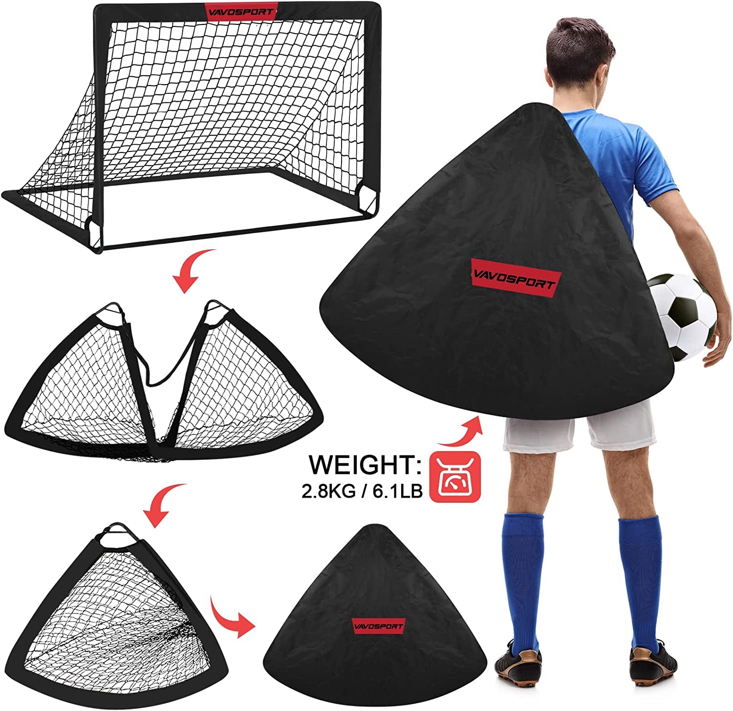 Kids Soccer Goals for Backyard Set of 2,Soccer Training Equipment