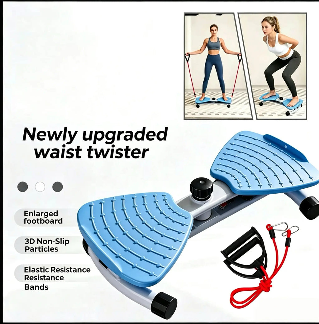 Upgraded Waist Twister Board with Resistance Bands - Core Exercise Tool, Stomach Workout Equipment, Smooth Anti-Skid Indoor Leisure Home Ab Training Fitness Gear
