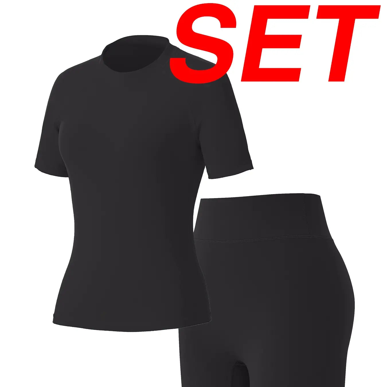 Uncia Active Women Stylish Raglan Short Sleeve Yoga Matching Set, Soft Stretch Crop Top & High Waist Biker Shorts Separates, Multi-Color Moisture Wicking Workout Activewear for Sports Daily Wear Backtoschool,Back to School,Back to School Haul Tiktokshopba