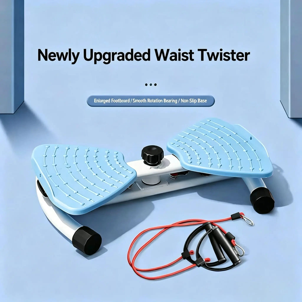 Upgraded Waist Twister Board with Resistance Bands - Core Exercise Tool, Stomach Workout Equipment, Smooth Anti-Skid Indoor Leisure Home Ab Training Fitness Gear