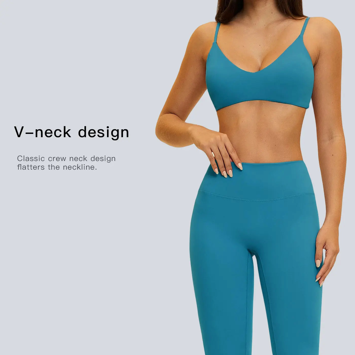 Tenwolf Women’S Casual Sports Yoga Set — Shock-Absorbing, Beautiful Back Design, Butt-Lifting High Waist, Running Two-Piece for Outdoor Fitness