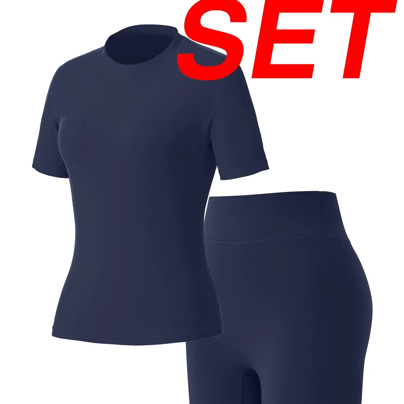 Uncia Active Women Stylish Raglan Short Sleeve Yoga Matching Set, Soft Stretch Crop Top & High Waist Biker Shorts Separates, Multi-Color Moisture Wicking Workout Activewear for Sports Daily Wear Backtoschool,Back to School,Back to School Haul Tiktokshopba
